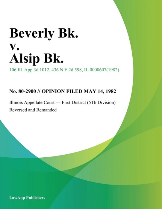 Beverly Bk. v. Alsip Bk.