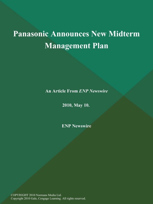 Panasonic Announces New Midterm Management Plan