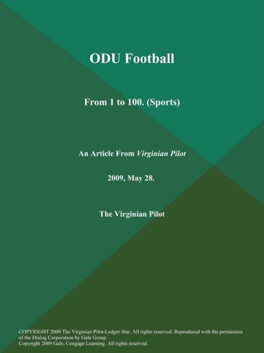 ODU Football: From 1 to 100 (Sports)