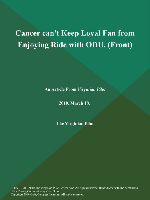 Cancer can't Keep Loyal Fan from Enjoying Ride with ODU (Front)