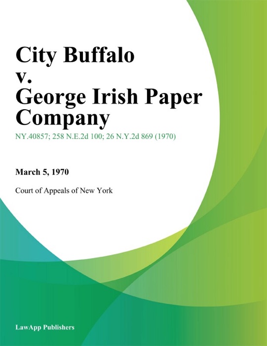 City Buffalo v. George Irish Paper Company