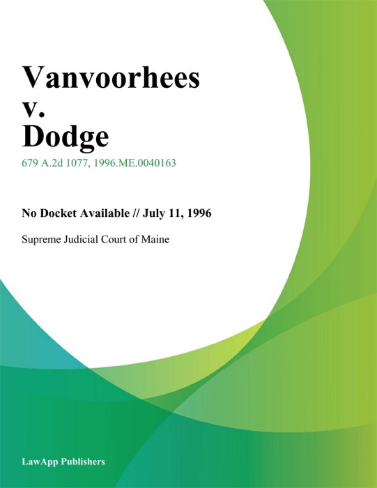 Vanvoorhees v. Dodge