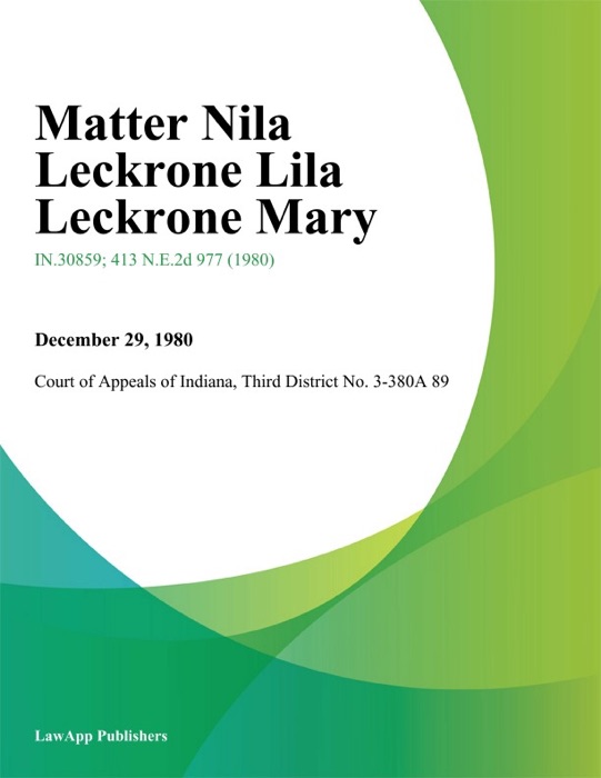 Matter Nila Leckrone Lila Leckrone Mary