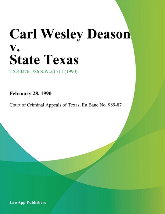 Carl Wesley Deason v. State Texas