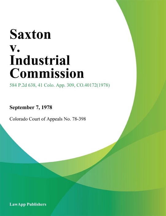 Saxton v. Industrial Commission