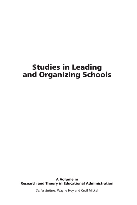 Studies in Leading and Organizing Schools