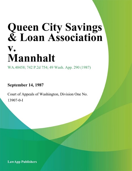 Queen City Savings & Loan Association V. Mannhalt