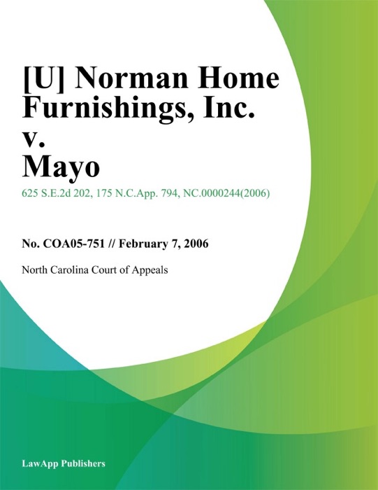 Norman Home Furnishings, Inc. v. Mayo