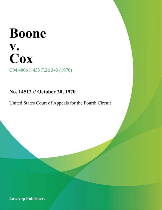 Boone v. Cox