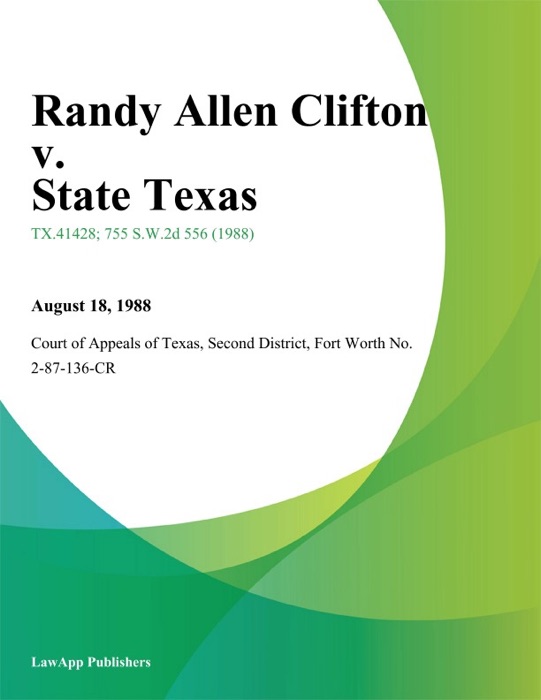 Randy Allen Clifton v. State Texas