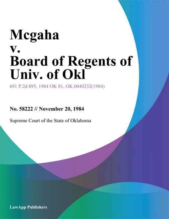 Mcgaha v. Board of Regents of Univ. of Okl.