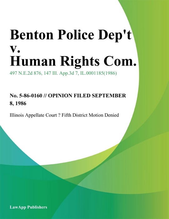 Benton Police Dep't v. Human Rights Com.