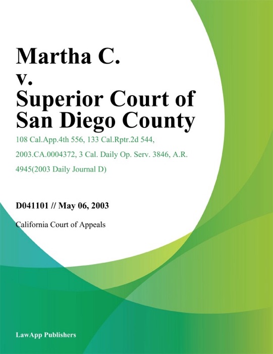 Martha C. V. Superior Court Of San Diego County