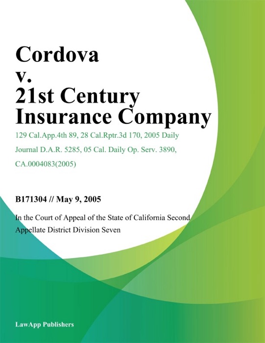 Cordova v. 21St Century Insurance Company