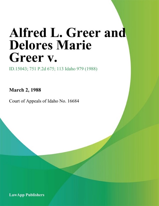 Alfred L. Greer and Delores Marie Greer V.