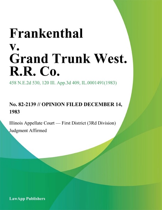 Frankenthal v. Grand Trunk West. R.R. Co.