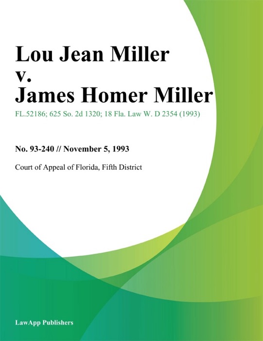 Lou Jean Miller v. James Homer Miller
