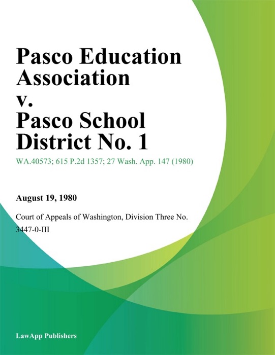 Pasco Education Association v. Pasco School District No. 1