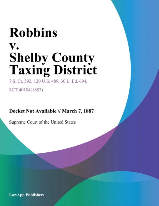 Robbins v. Shelby County Taxing District.
