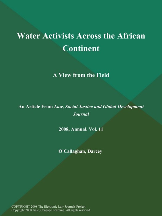 Water Activists Across the African Continent: A View from the Field