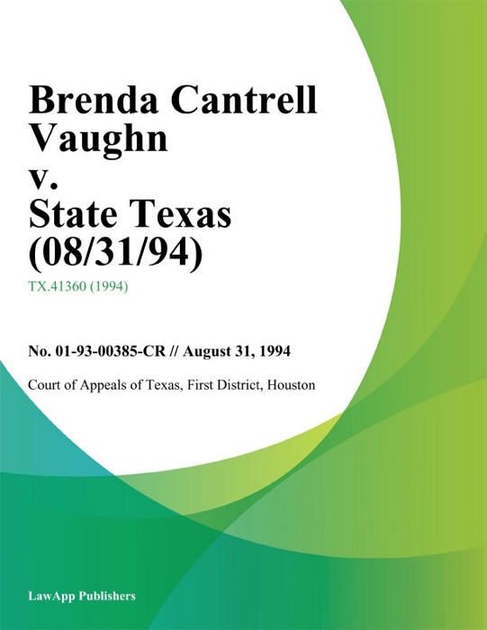 Brenda Cantrell Vaughn v. State Texas