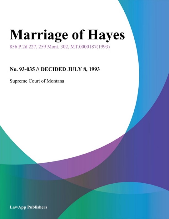 Marriage of Hayes