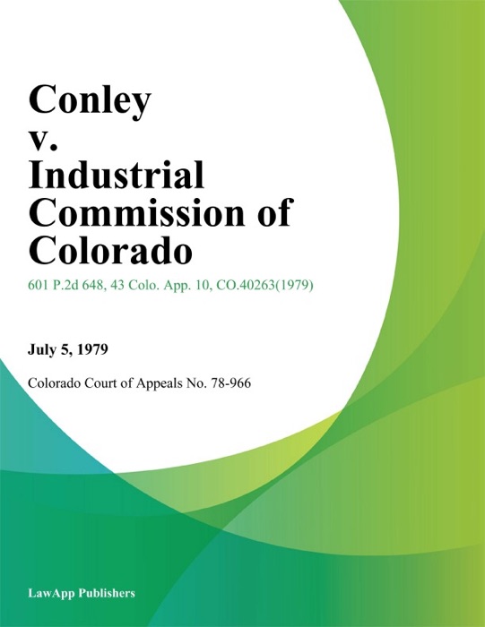 Conley v. Industrial Commission of Colorado