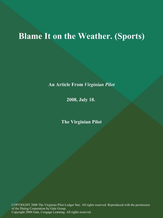 Blame It on the Weather (Sports)