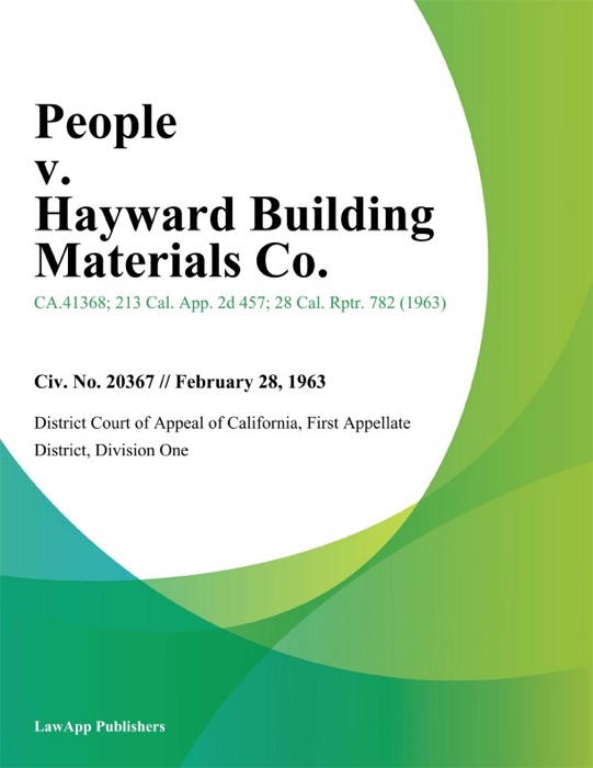 People V. Hayward Building Materials Co.