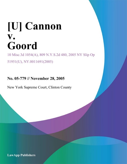 Cannon v. Goord