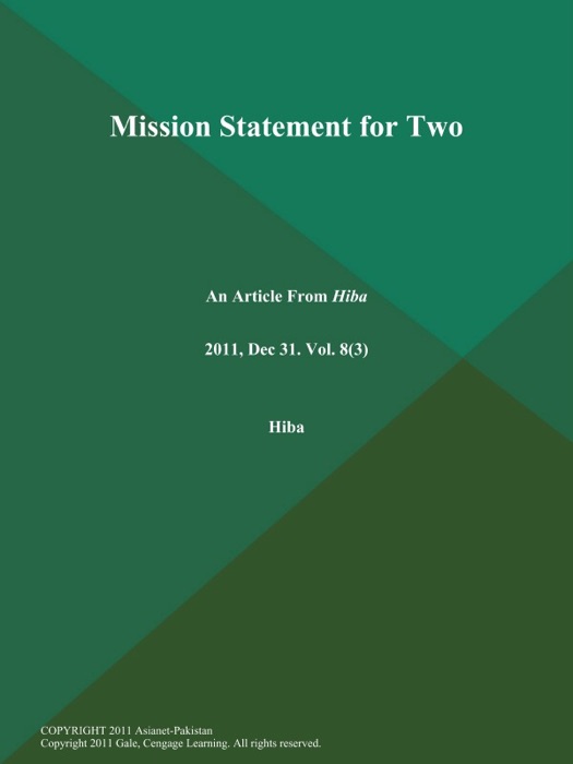 Mission Statement for Two