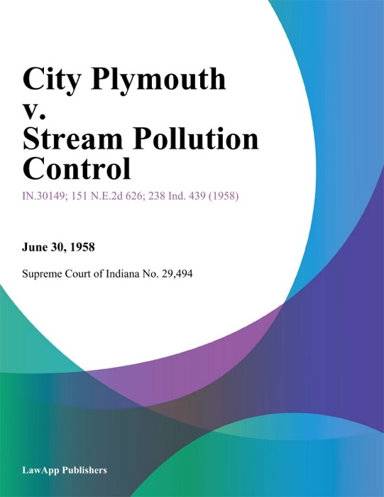 City Plymouth v. Stream Pollution Control