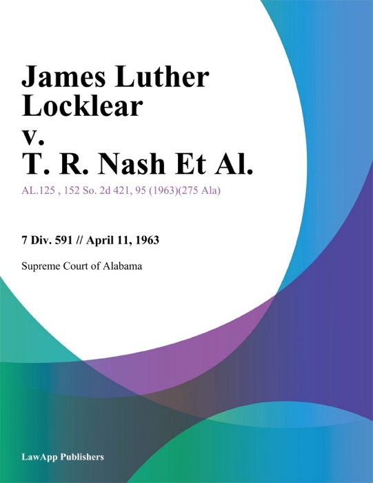 James Luther Locklear v. T. R. Nash Et Al.