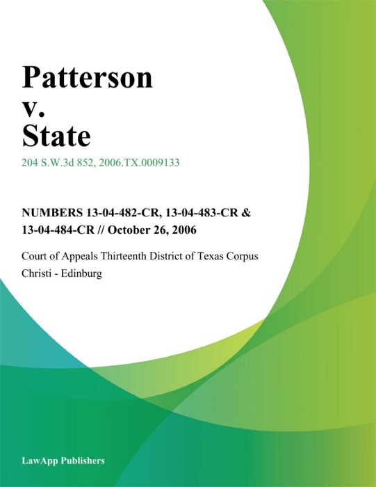 Patterson V. State