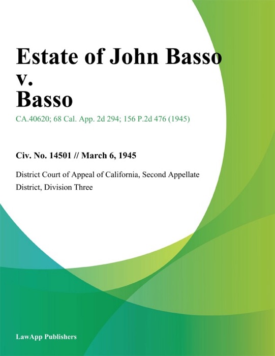 Estate of John Basso v. Basso