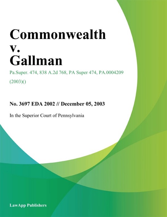 Commonwealth v. Gallman