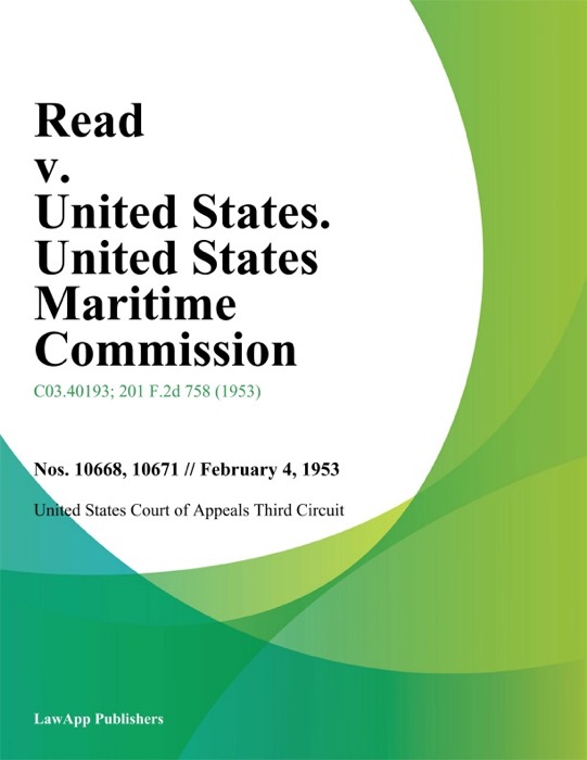 Read v. United States. United States Maritime Commission