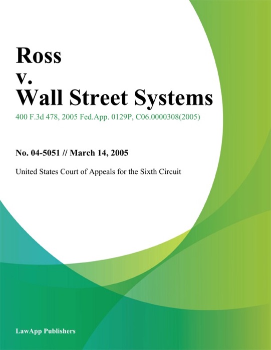 Ross v. Wall Street Systems