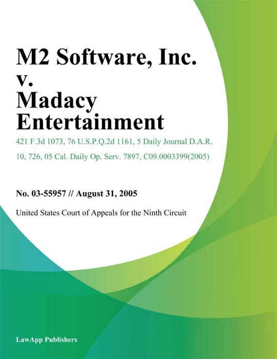 M2 Software, Inc. v. Madacy Entertainment