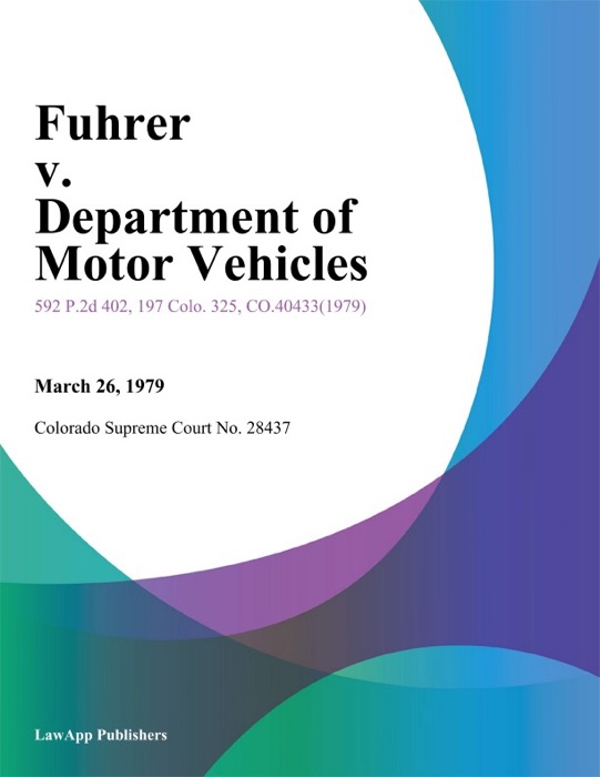 Fuhrer v. Department of Motor Vehicles