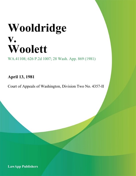 Wooldridge v. Woolett