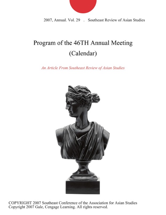 Program of the 46TH Annual Meeting (Calendar)