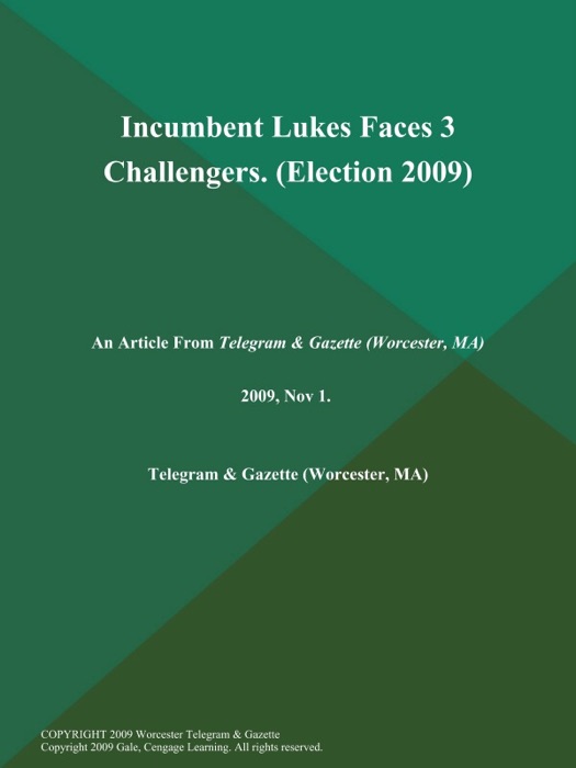 Incumbent Lukes Faces 3 Challengers (Election 2009)