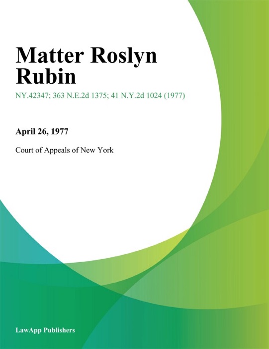 Matter Roslyn Rubin