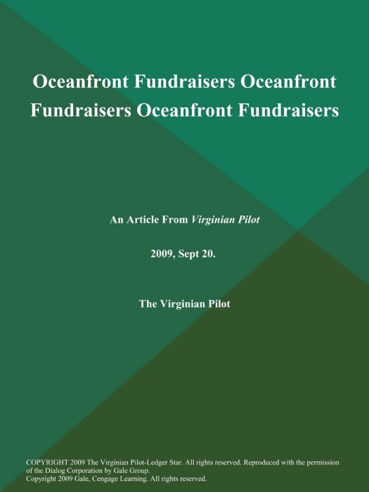 Oceanfront Fundraisers Oceanfront Fundraisers Oceanfront Fundraisers