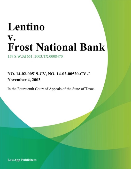 Lentino v. Frost National Bank