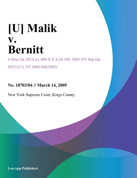 Malik v. Bernitt