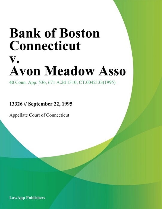 Bank of Boston Connecticut v. Avon Meadow Asso.