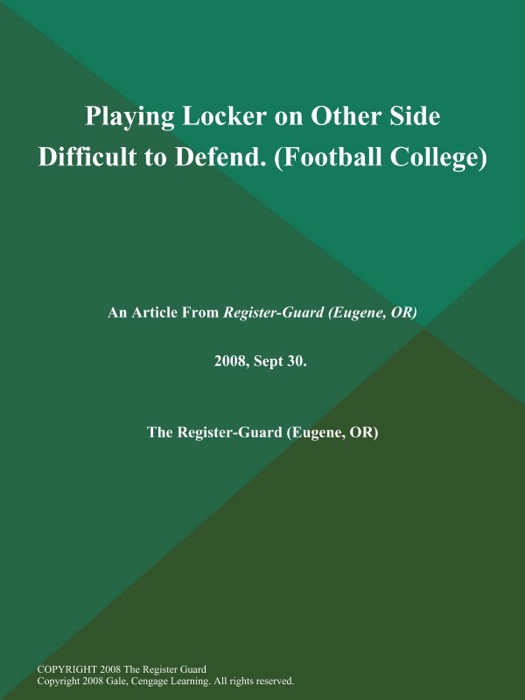 Playing Locker on Other Side Difficult to Defend (Football College)