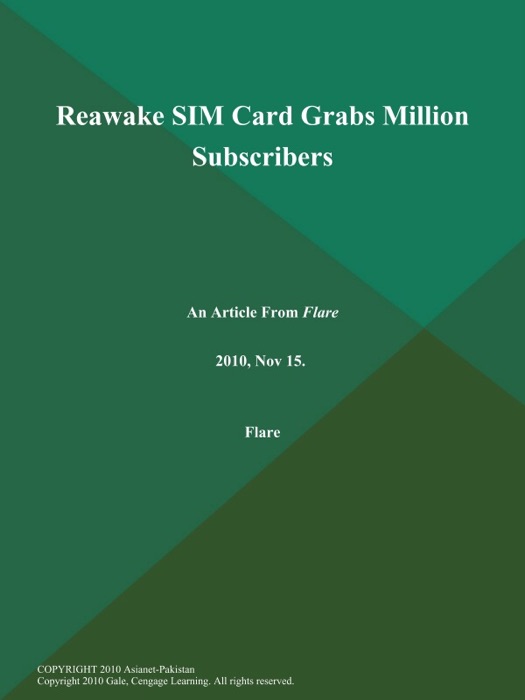 Reawake SIM Card Grabs Million Subscribers